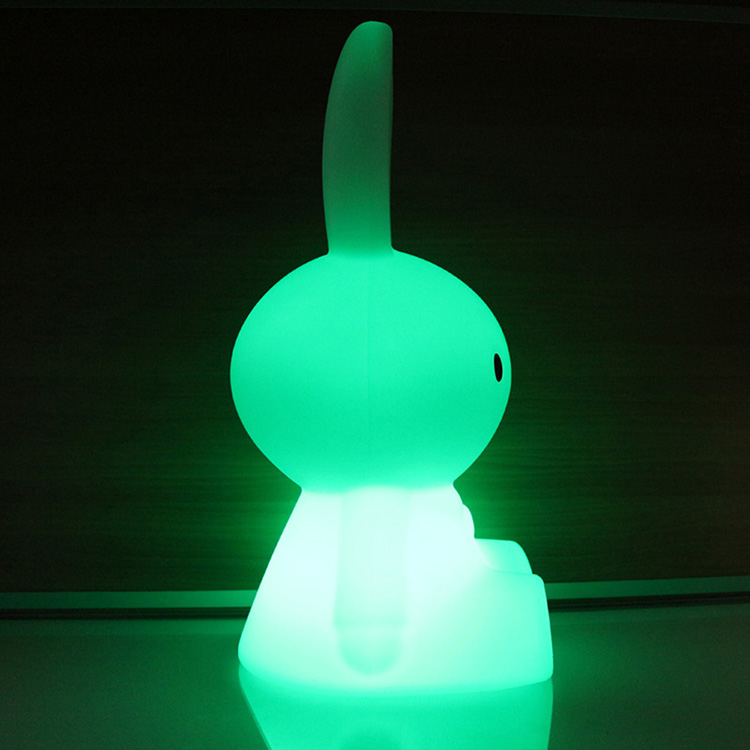 50cm 16 Colors Change Miffy Lamp Rabbit LED Night Light Glow Furniture ...